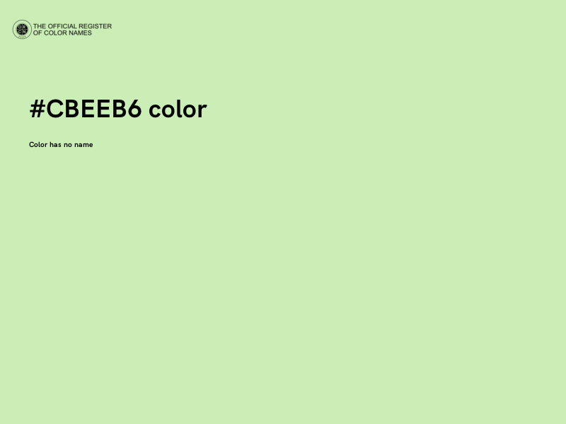 #CBEEB6 color image