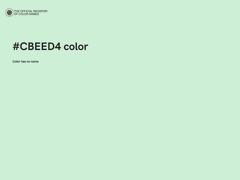 #CBEED4 color image