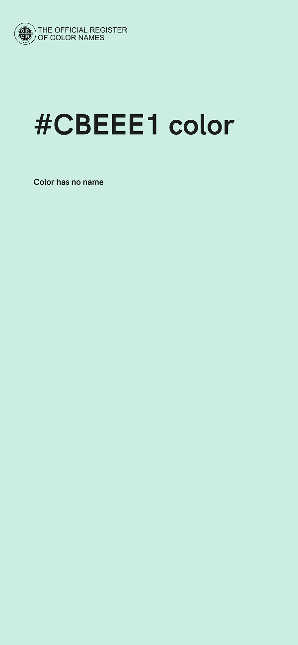 #CBEEE1 color image