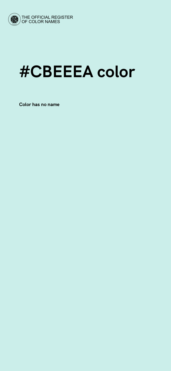 #CBEEEA color image