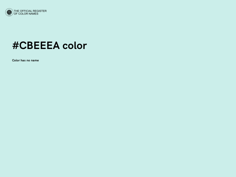 #CBEEEA color image