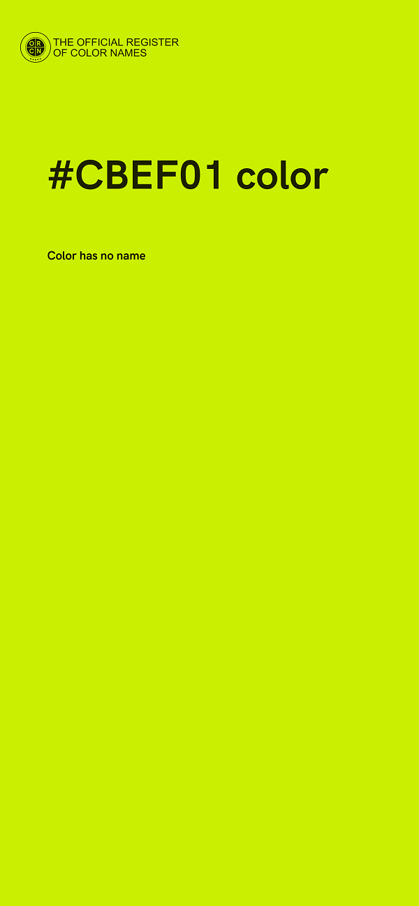 #CBEF01 color image