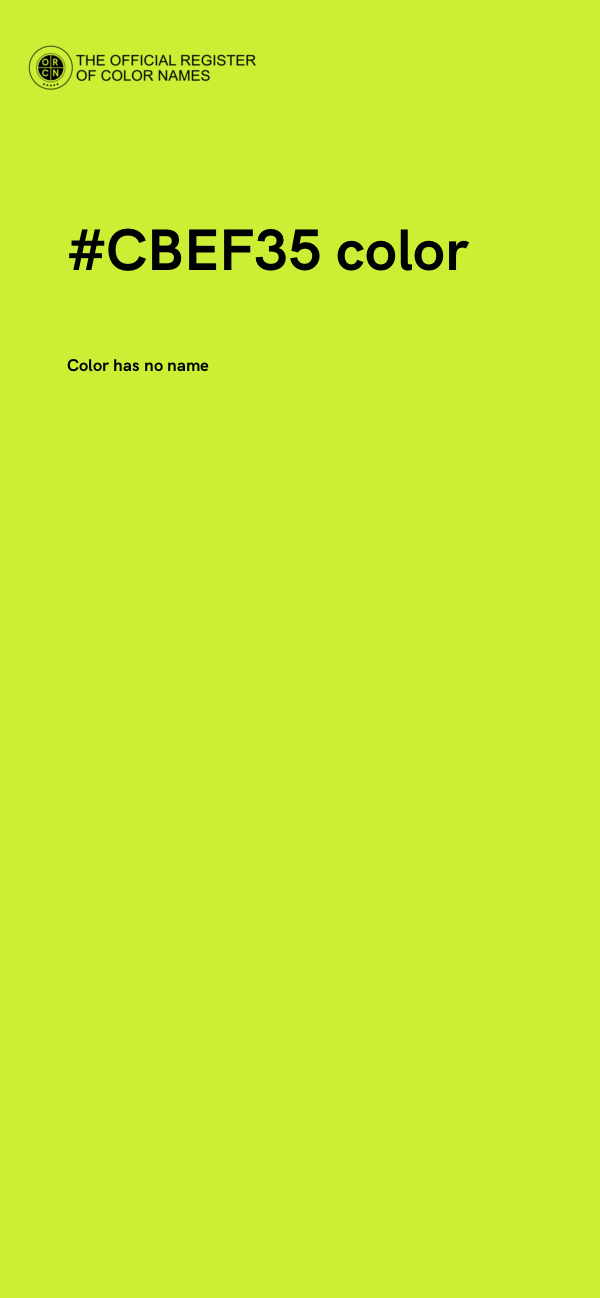 #CBEF35 color image