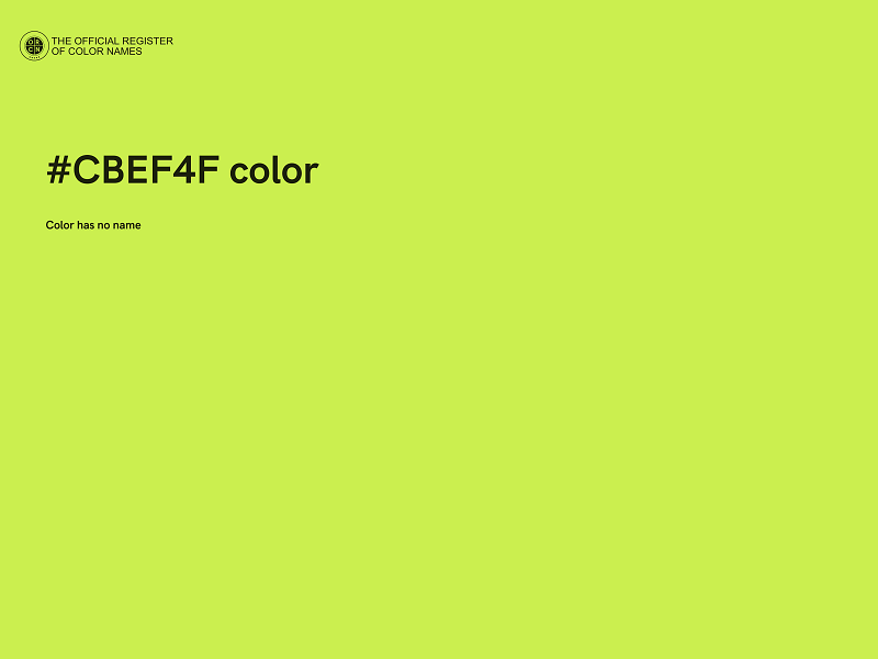 #CBEF4F color image