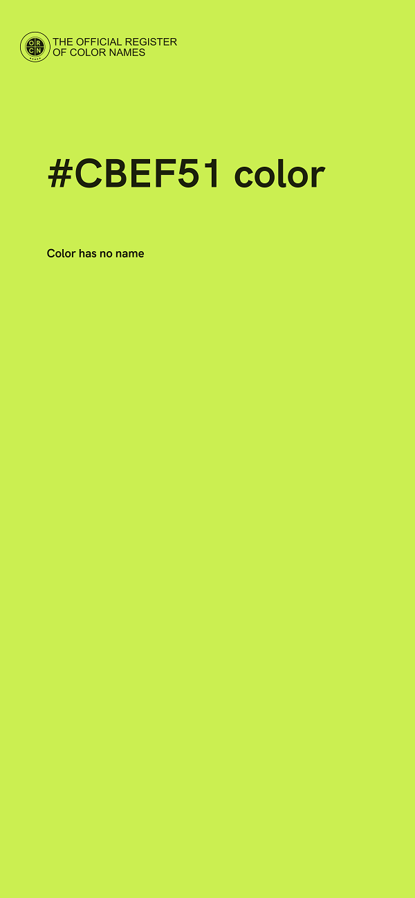 #CBEF51 color image