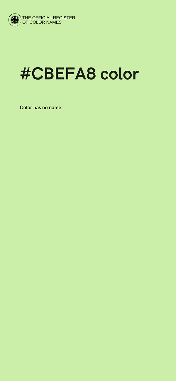 #CBEFA8 color image