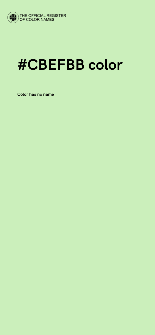#CBEFBB color image
