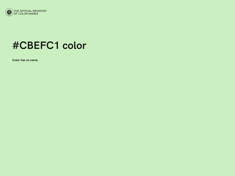 #CBEFC1 color image