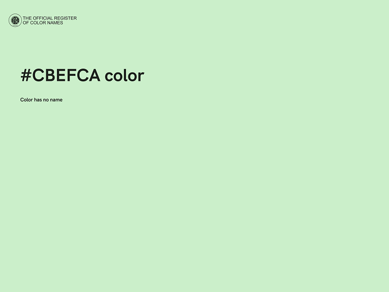 #CBEFCA color image