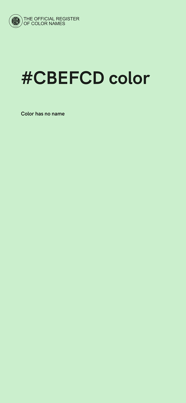 #CBEFCD color image