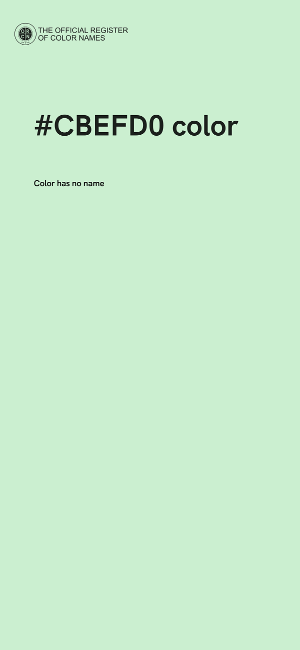 #CBEFD0 color image
