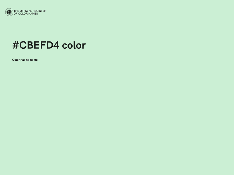 #CBEFD4 color image