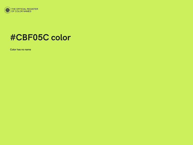 #CBF05C color image