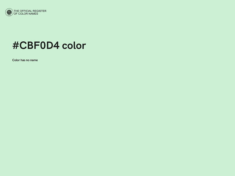 #CBF0D4 color image