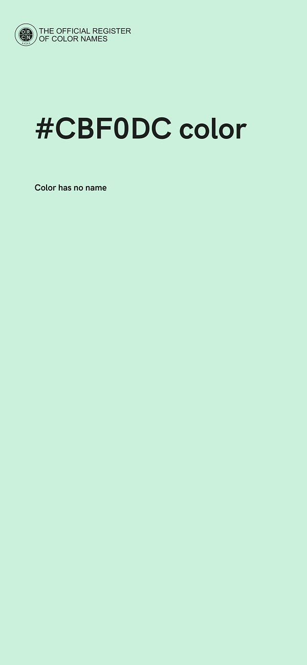 #CBF0DC color image