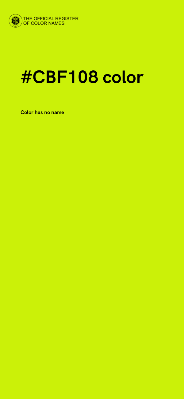 #CBF108 color image