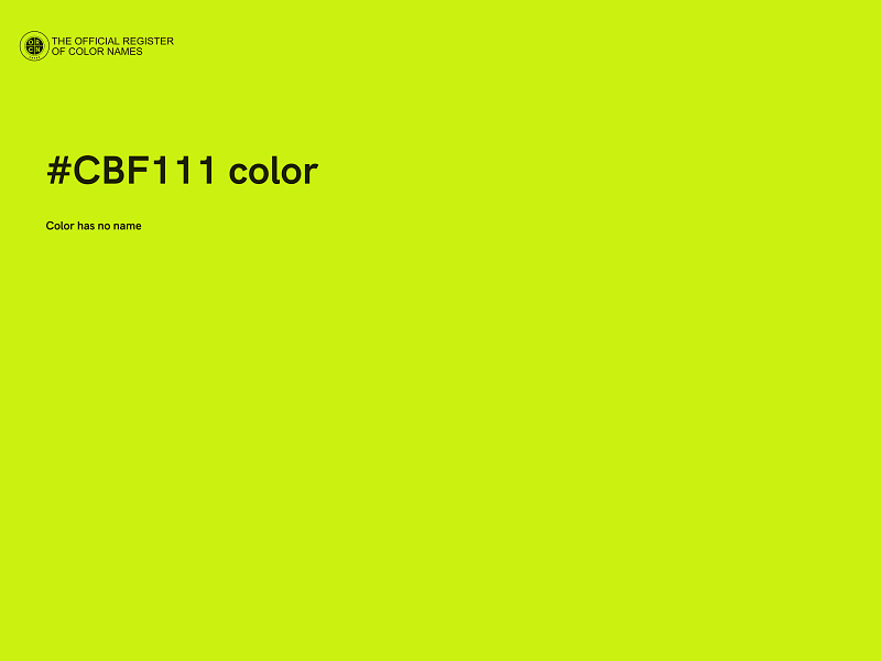 #CBF111 color image