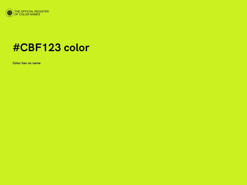 #CBF123 color image