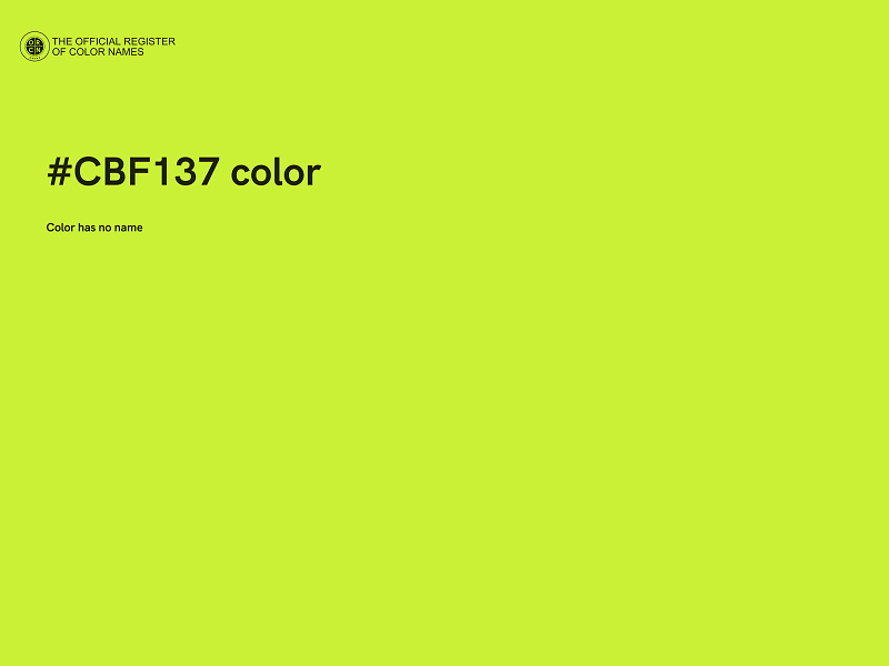 #CBF137 color image