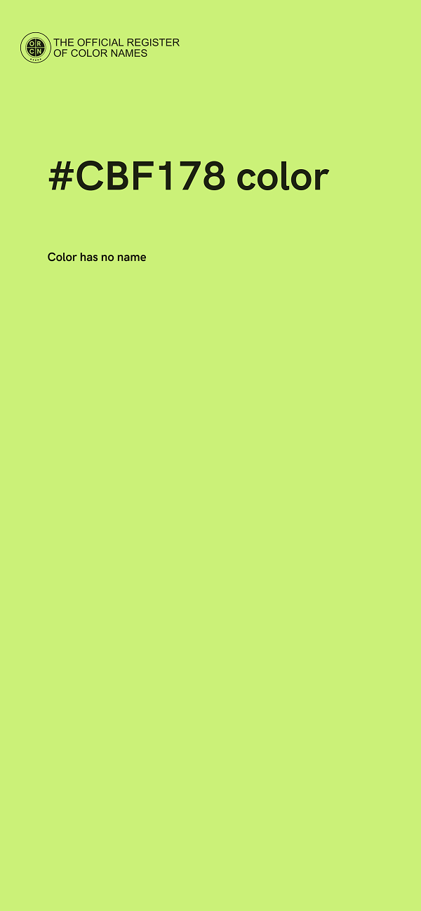#CBF178 color image