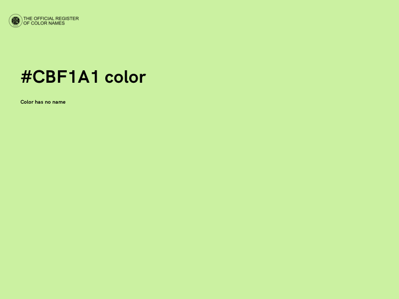 #CBF1A1 color image