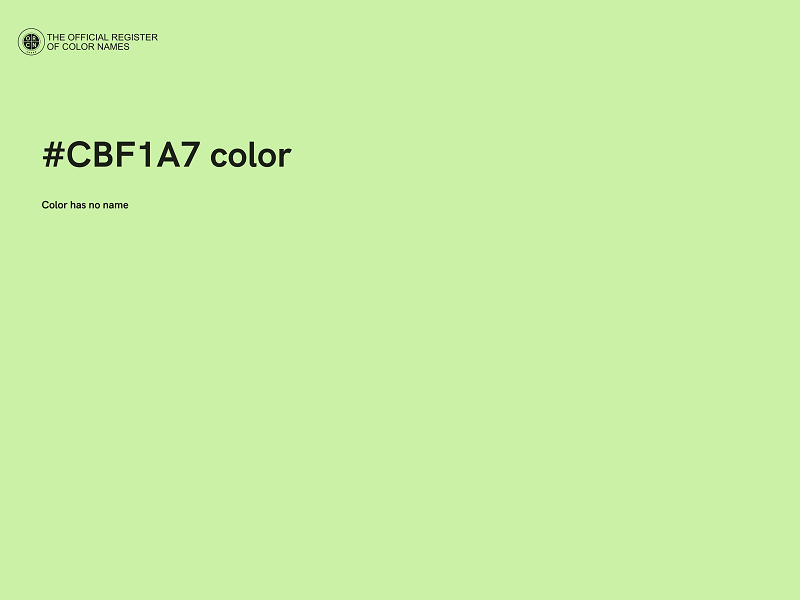 #CBF1A7 color image