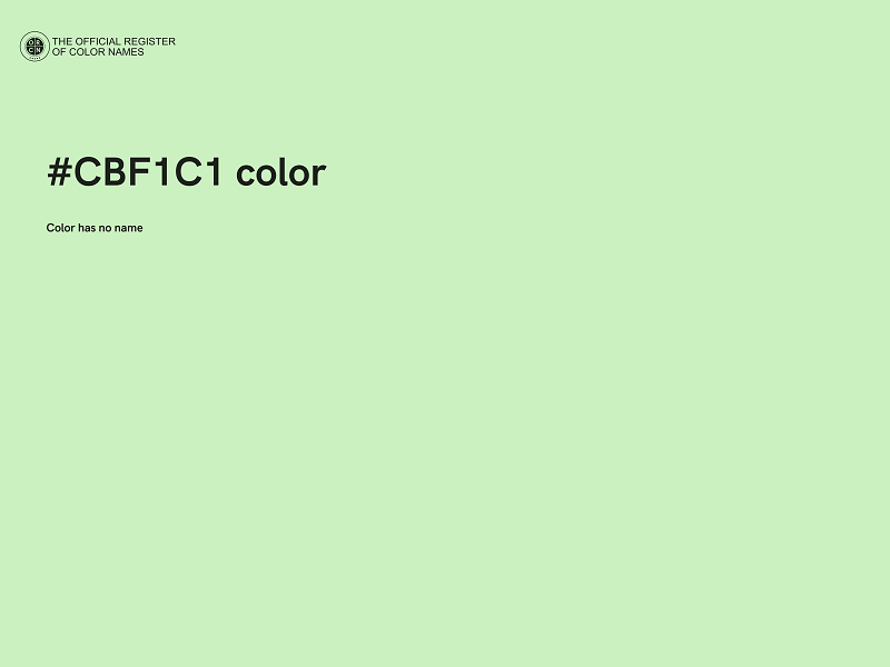 #CBF1C1 color image