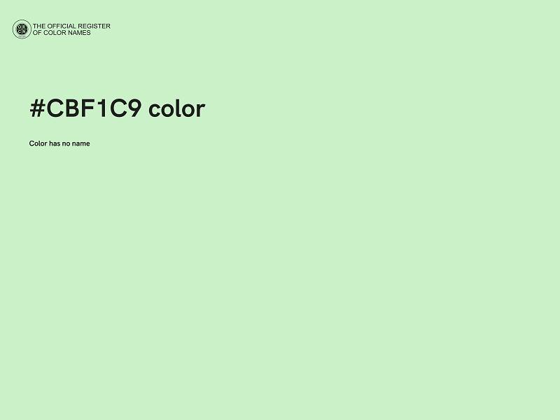 #CBF1C9 color image