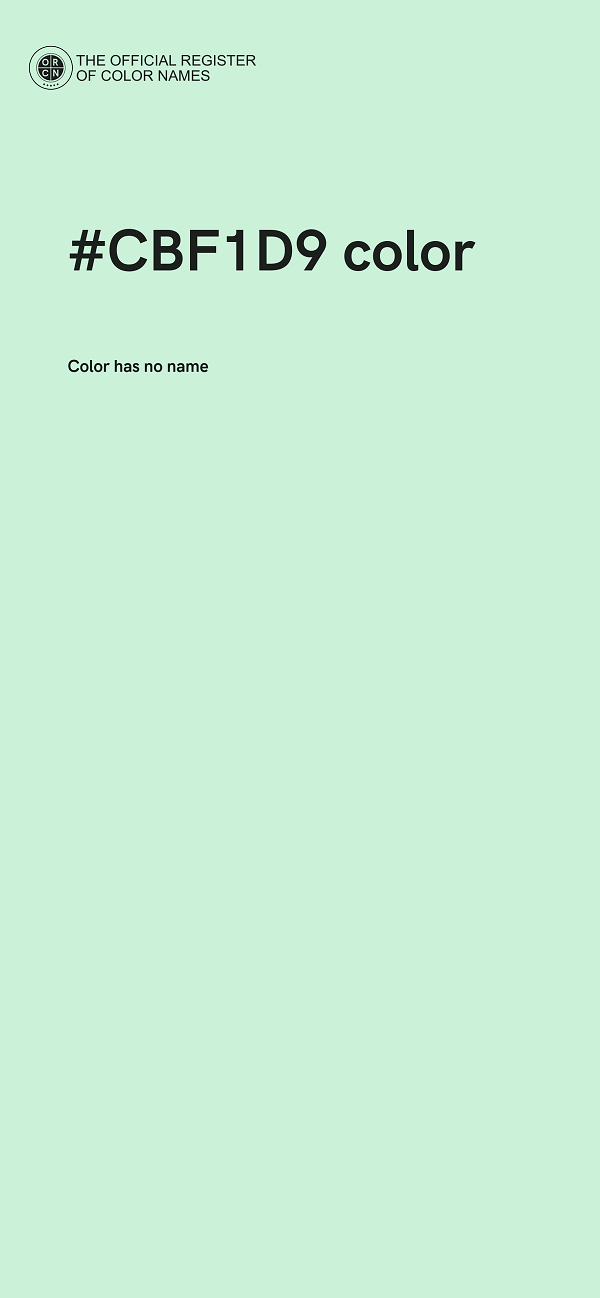 #CBF1D9 color image