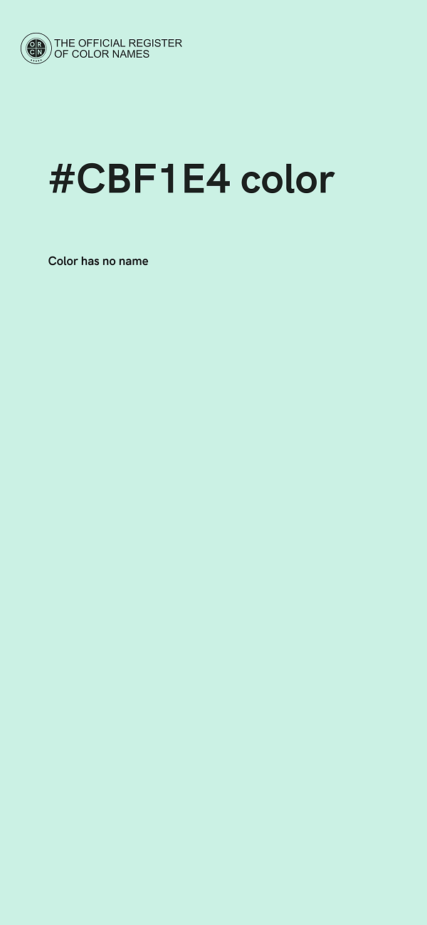 #CBF1E4 color image