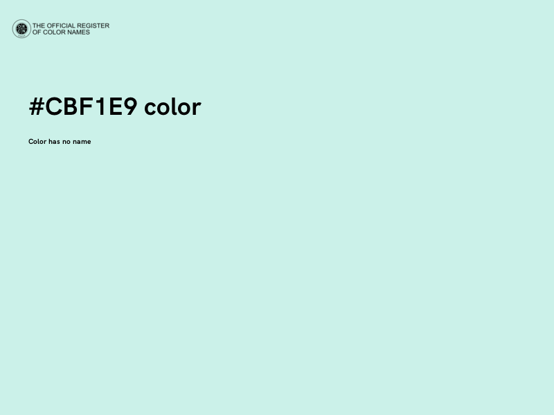 #CBF1E9 color image