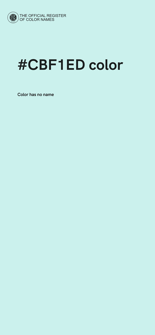 #CBF1ED color image