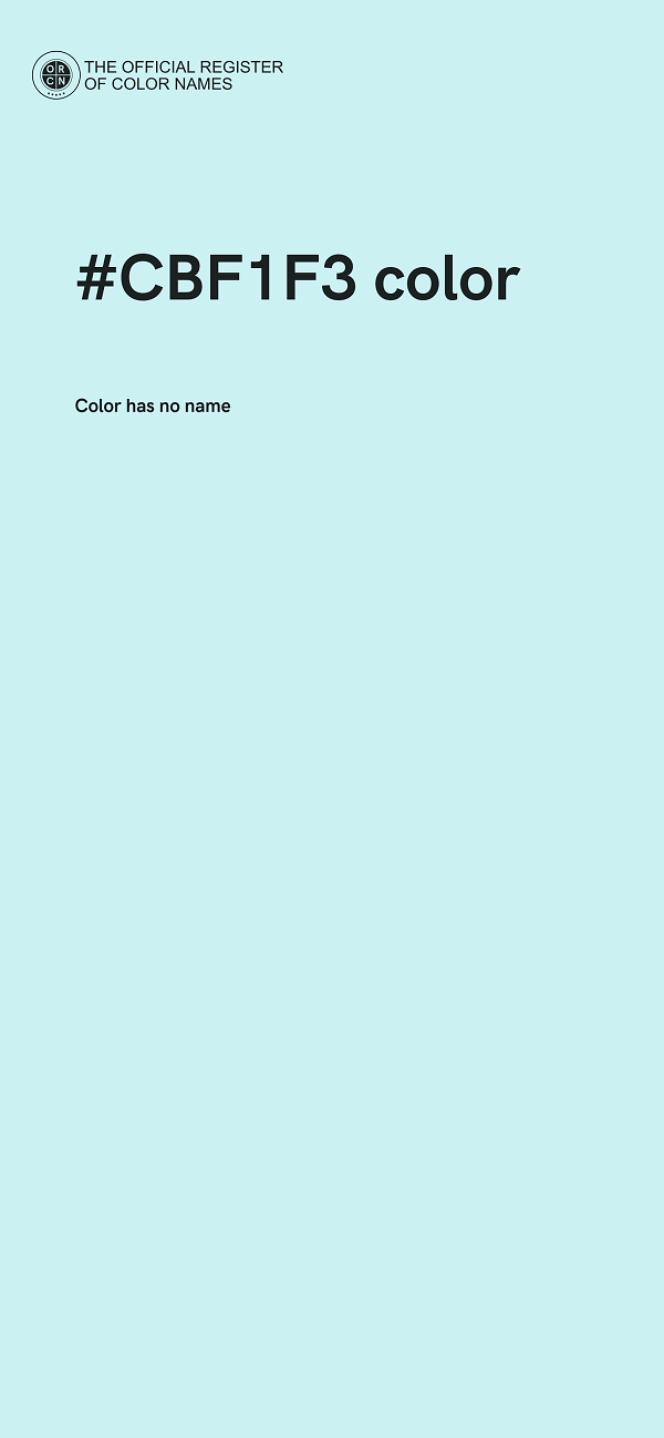 #CBF1F3 color image