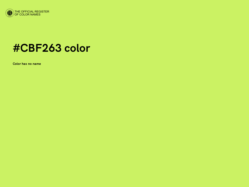 #CBF263 color image