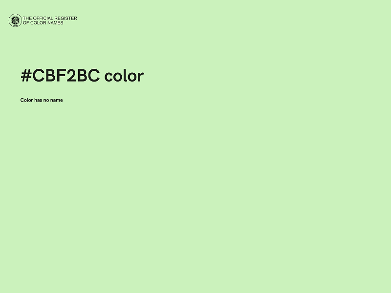 #CBF2BC color image