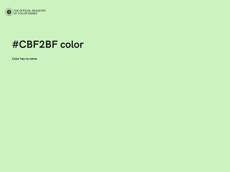 #CBF2BF color image