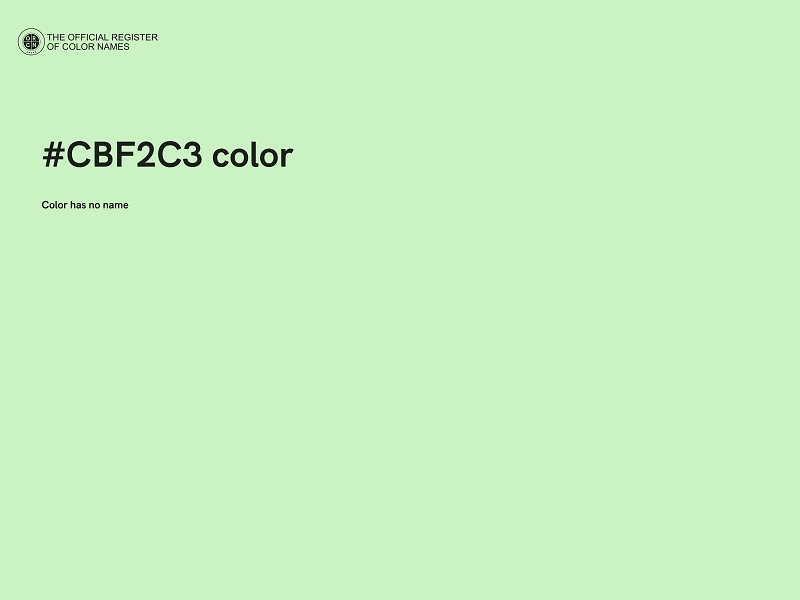 #CBF2C3 color image