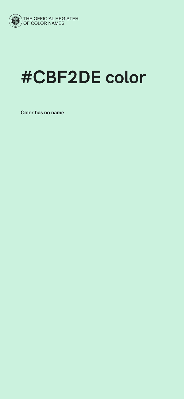 #CBF2DE color image