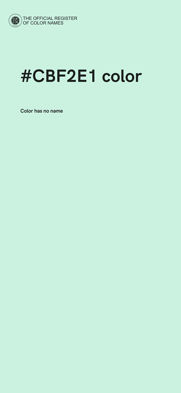 #CBF2E1 color image