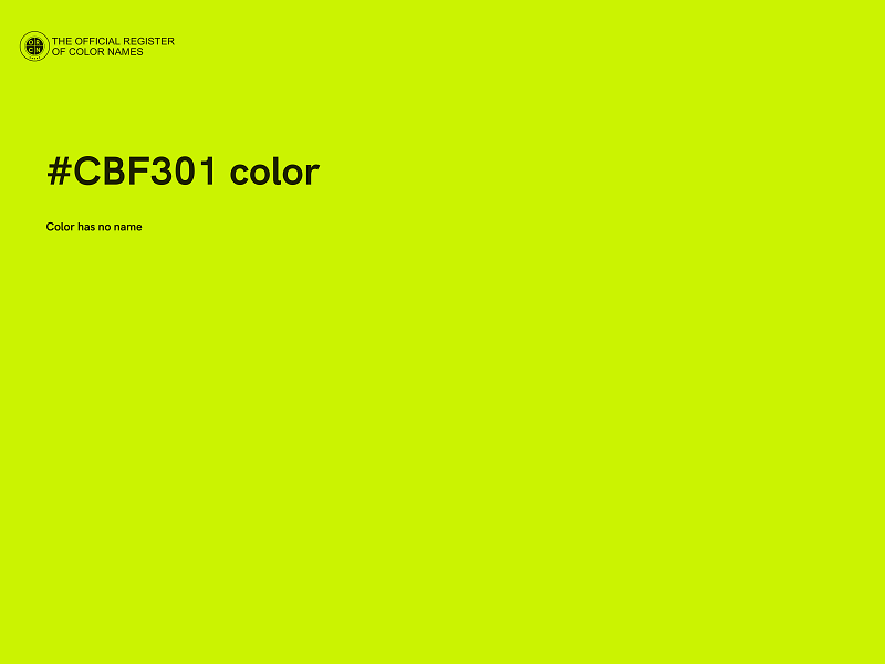 #CBF301 color image