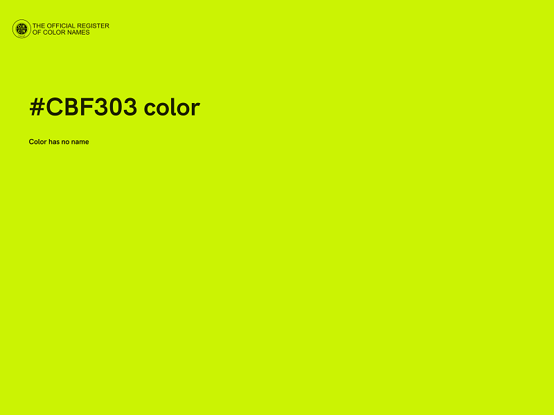 #CBF303 color image