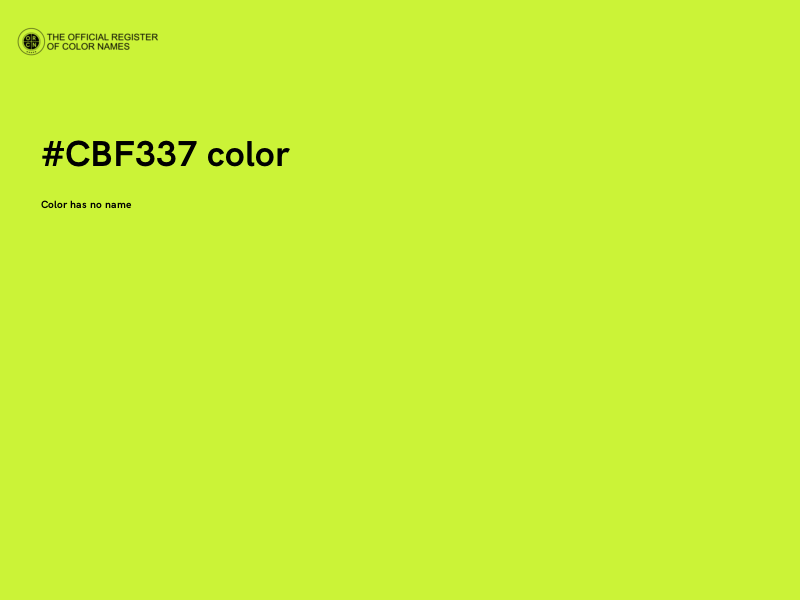 #CBF337 color image