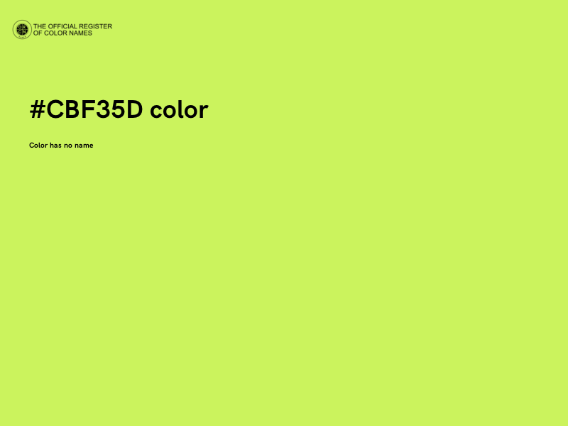 #CBF35D color image