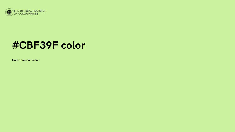 #CBF39F color image