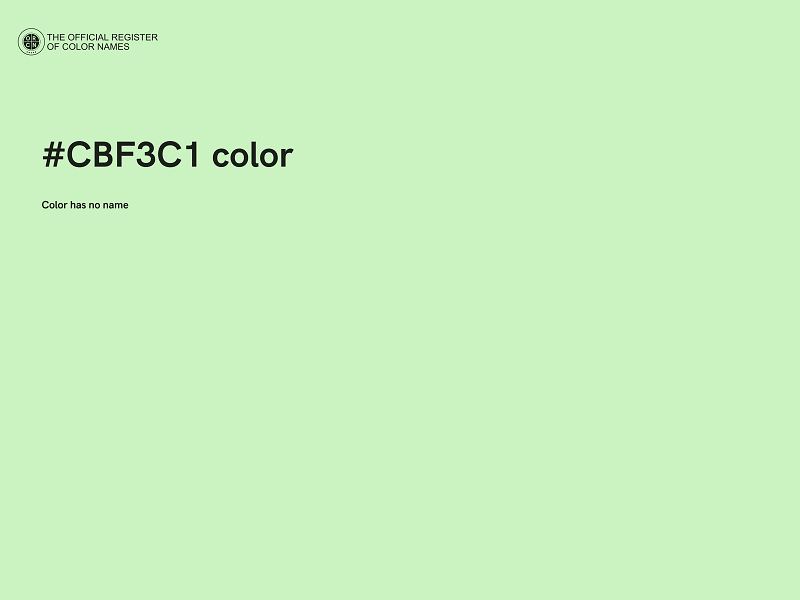 #CBF3C1 color image