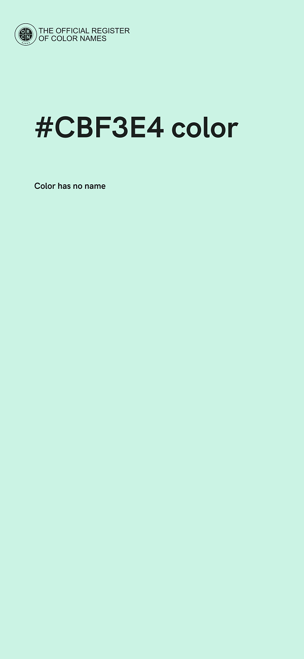 #CBF3E4 color image