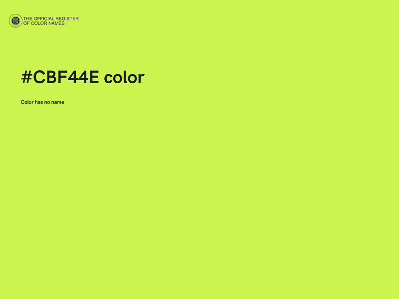 #CBF44E color image