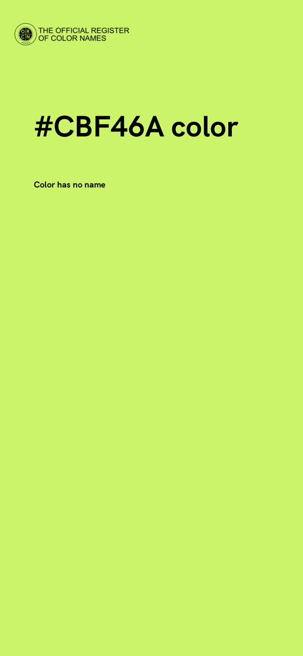 #CBF46A color image