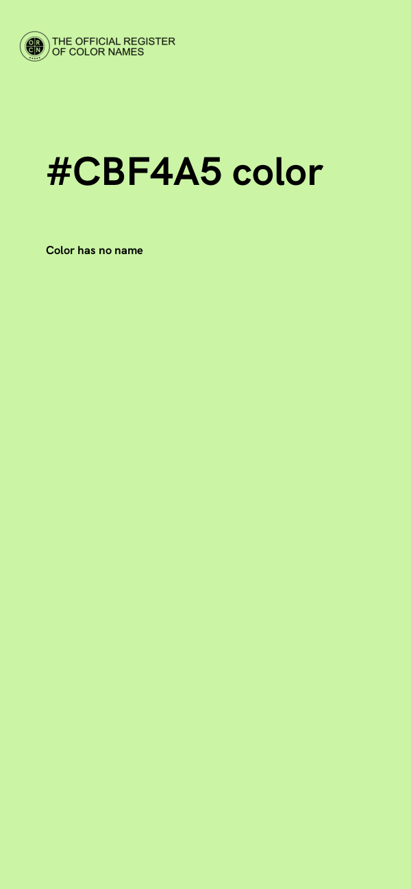 #CBF4A5 color image