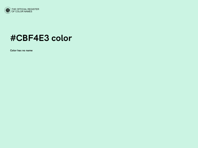 #CBF4E3 color image
